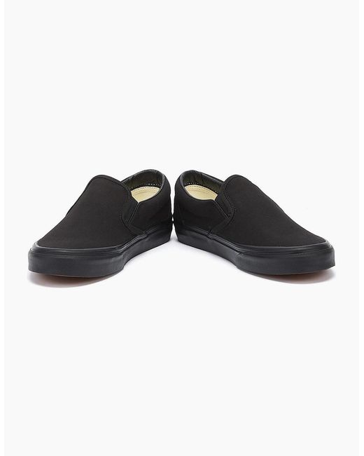 Vans Black Classic Slip On Canvas Skate Trainers Veyebka Tower London for men