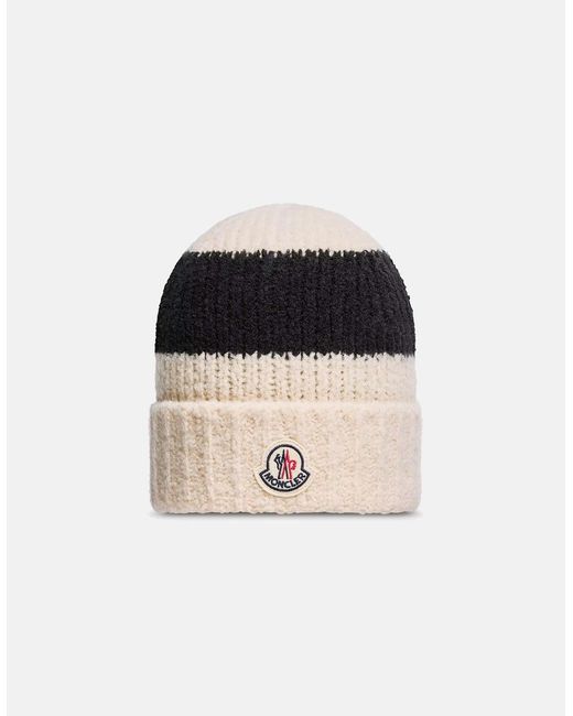 Moncler Black Block Stripe Hat for men