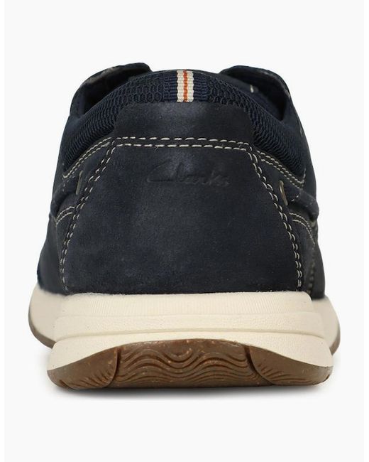 Clarks Blue Sailview Lace Shoes for men