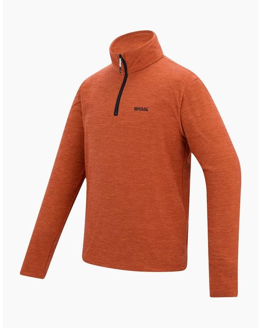 Regatta Orange Thompson Marl Half Zip Fleece Jacket for men