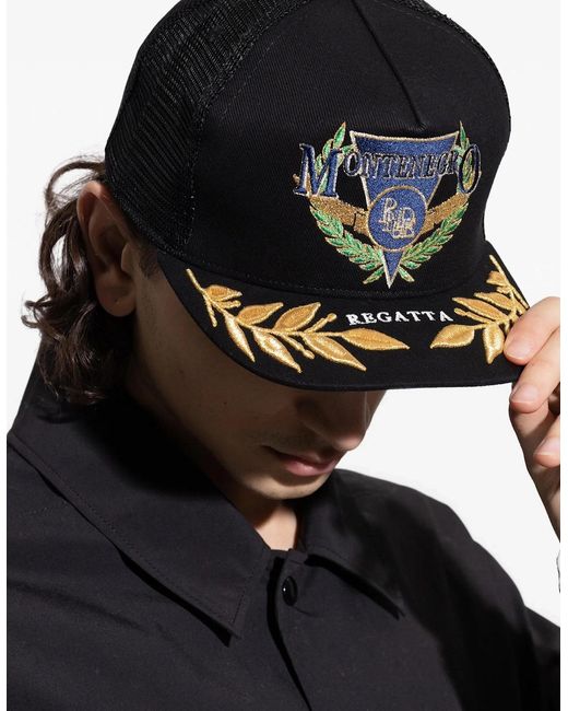 Rhude Black Montengro Cap for men