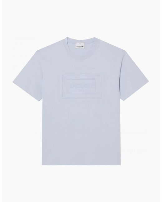 Lacoste Blue Embossed Polo T-Shirt for men
