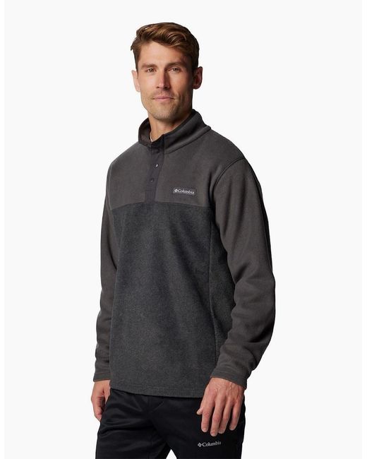 Columbia Black Steens Mountain Half Snap Ii Fleece Jacket for men