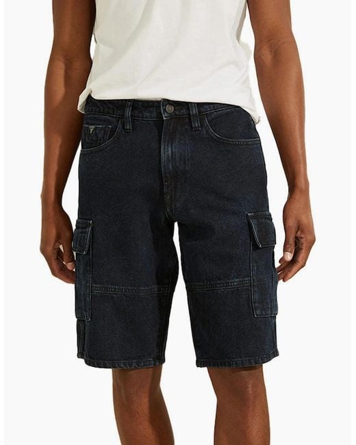Guess Black Cargo Shorts Casual Summer Pant for men
