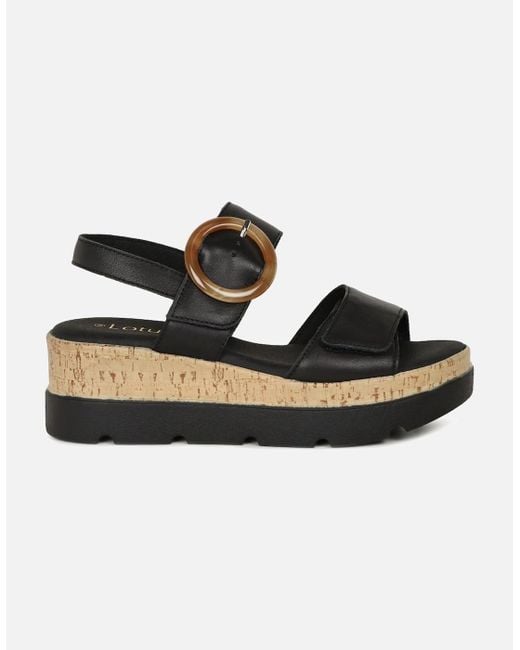 Lotus Black Cammie Sandals