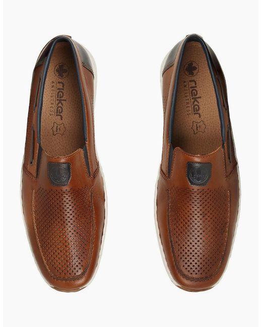 Rieker Brown Portside Loafers for men