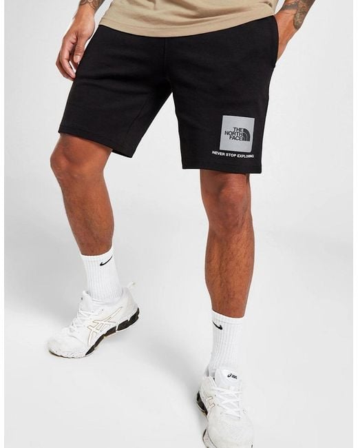 The North Face Black Reflective Small Box Logo Shorts for men