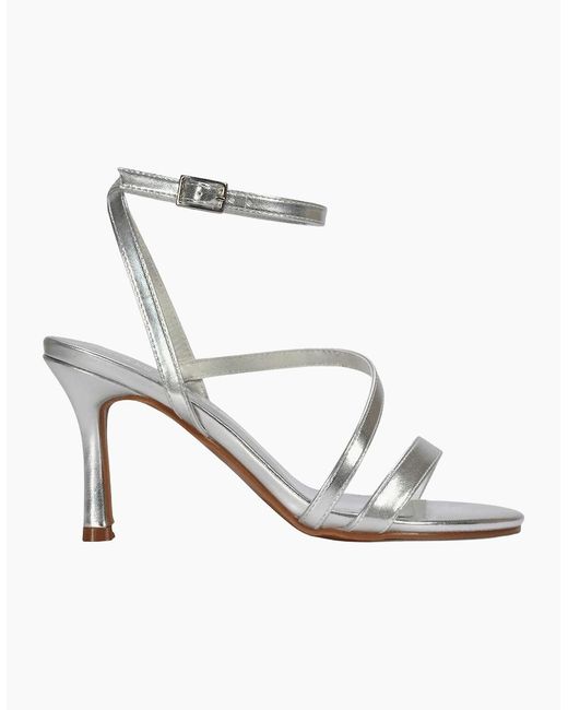 XY London Ladies Sherry Metallic Strappy Stiletto Heel Sandals