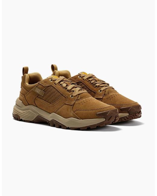 Caterpillar Brown Grapple Suede Butternut Trainers for men
