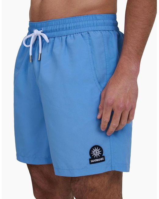 Sandbanks Blue Badge Logo Swim Short Dusty for men