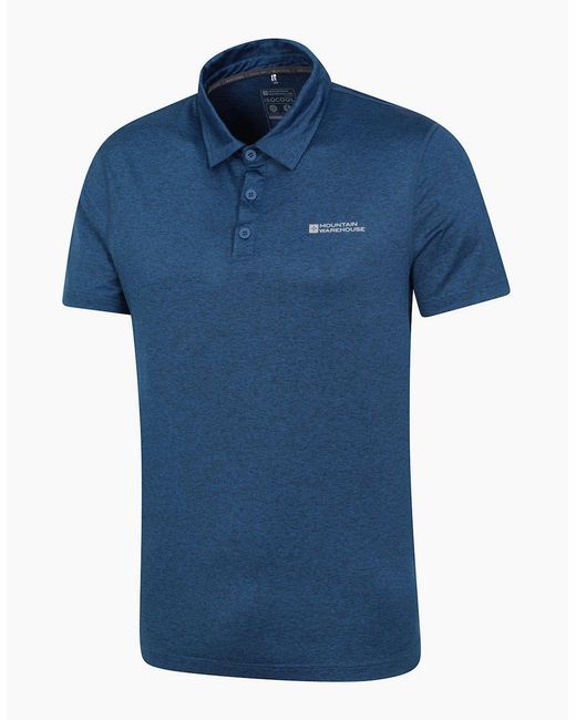 Mountain Warehouse Blue Deuce Isocool Polo Shirt for men