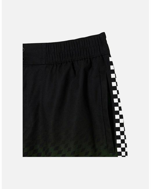 Lacoste Green Checkerboard Two Tone Ombré Print Swim Shorts for men