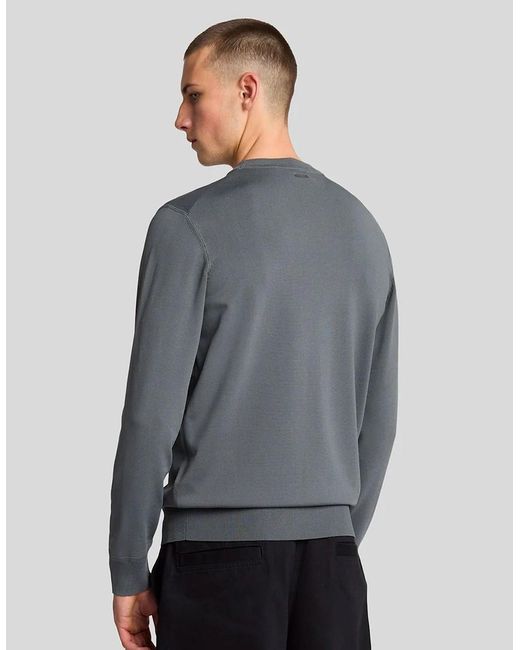 Lyle & Scott Blue Lyle & Scott Cargo Crew Neck Jumper Terra Nova for men