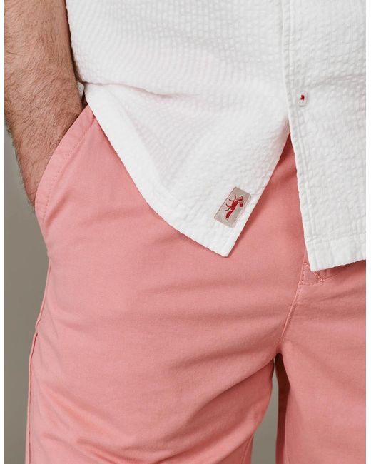 aubi Pink Stamford Chino Short for men