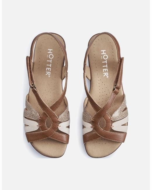Hotter Brown Flare Sandals