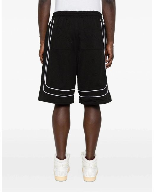 Rhude Black Mesh Basketball Shorts for men