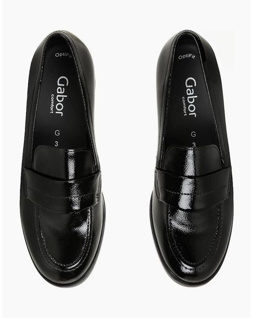 Gabor Black Fame Court Shoes