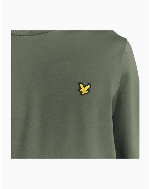 Lyle & Scott Green Lyle & Scott Crew Neck Fly Fleece for men