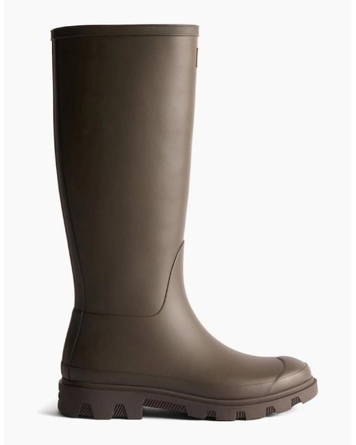 Hunter Brown Downpour Tall Wellingtons for men