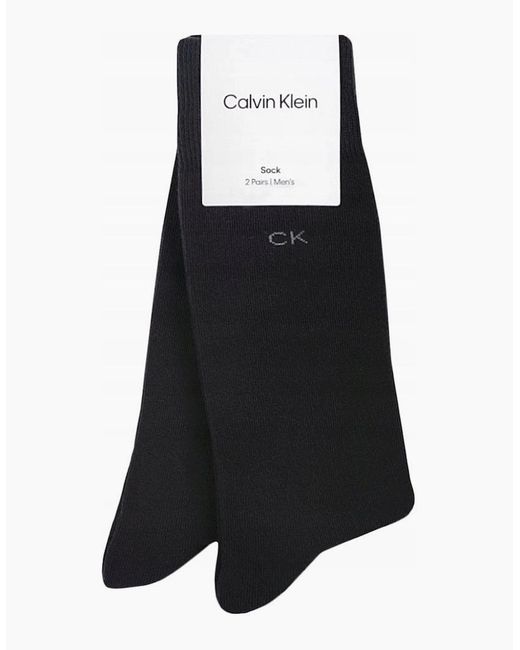 Calvin Klein Black 2-Pack Premium Combed Cotton Socks for men