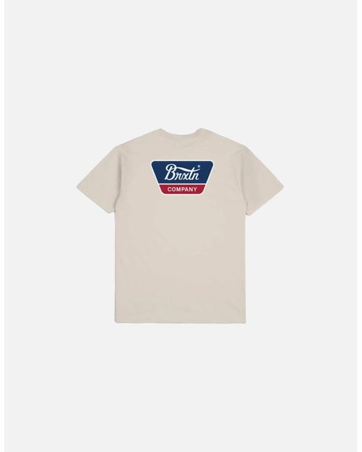 Brixton White Linwood S/S Standard T-Shirt for men