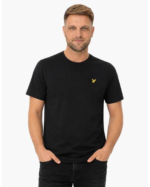 Lyle & Scott Black Lyle & Scott Plain T-Shirt Jet for men