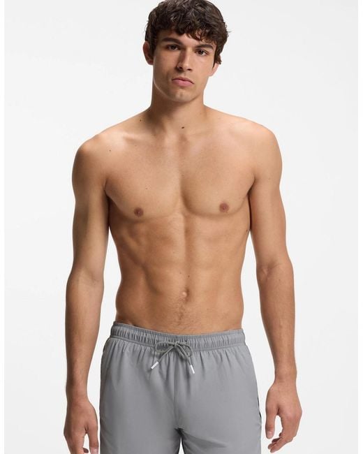 Boss Gray Iconic Swimshorts for men