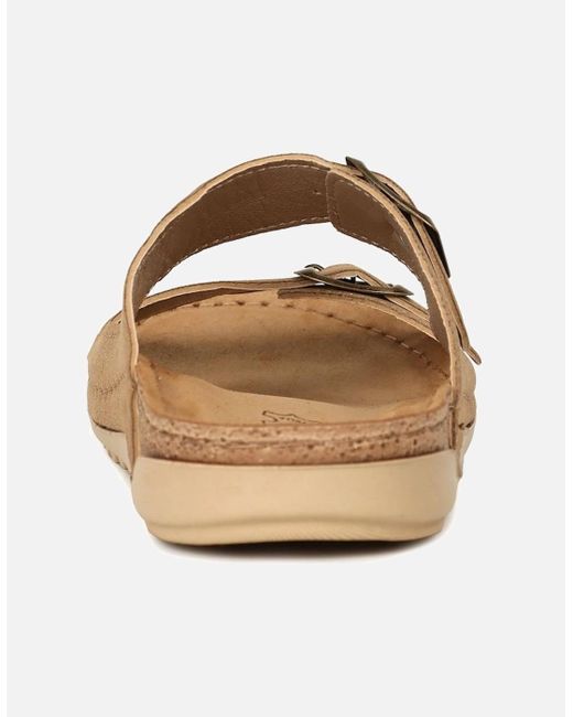 Lotus White Trento Sandals