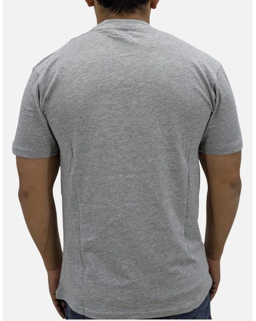 PUMA Gray Essentials Logo T Shirts Crew Neck Pullover Casual Cotton Sports Tee for men