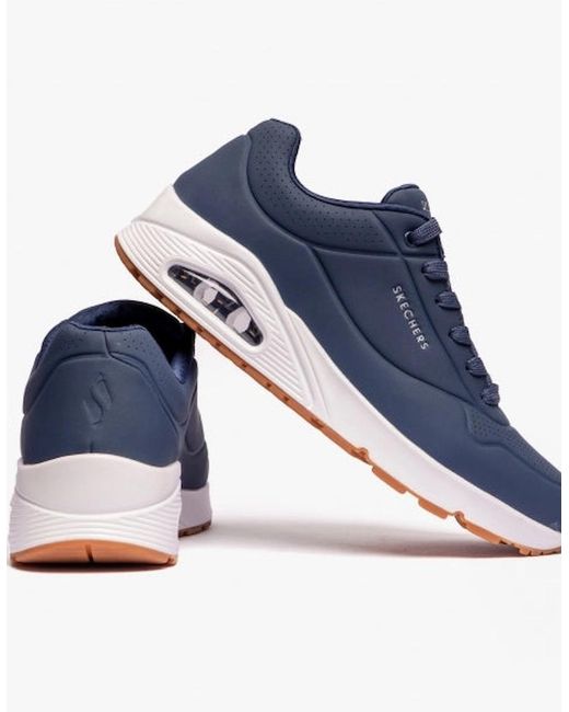 Skechers Blue 52458/Nvy Uno-Stand On Air Trainers for men