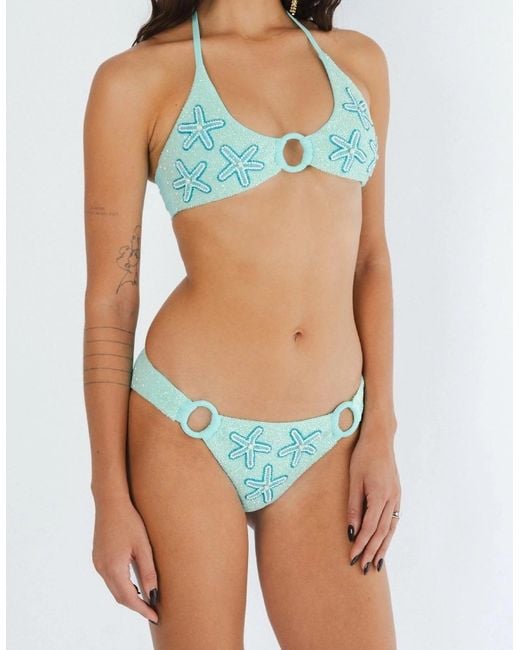 Oceanus Blue Mia's Marina Bikini Top Multi Colour