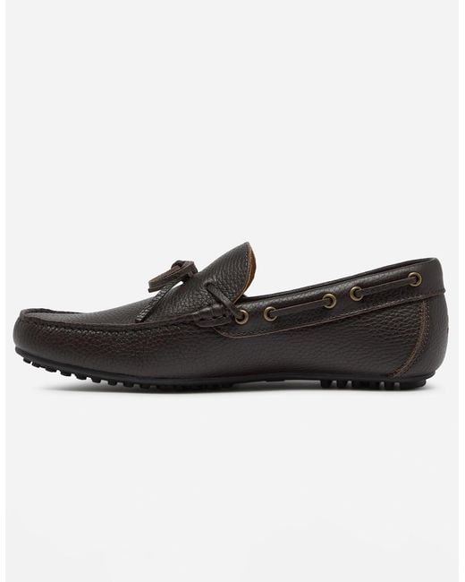 Oliver Sweeney Black Cano Leather Driving Shoes for men