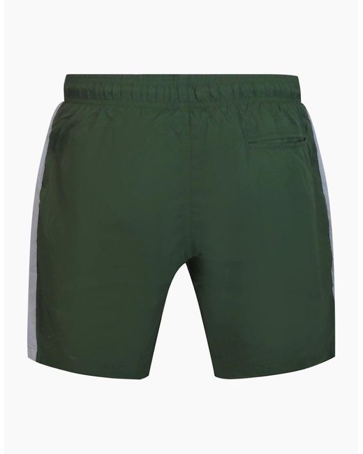 Philipp Plein Green Plein Sport Vertical Logo Long Boardshort Swim Shorts