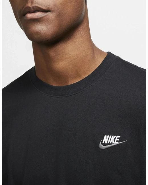Nike Black Club Crew Neck T-Shirt for men