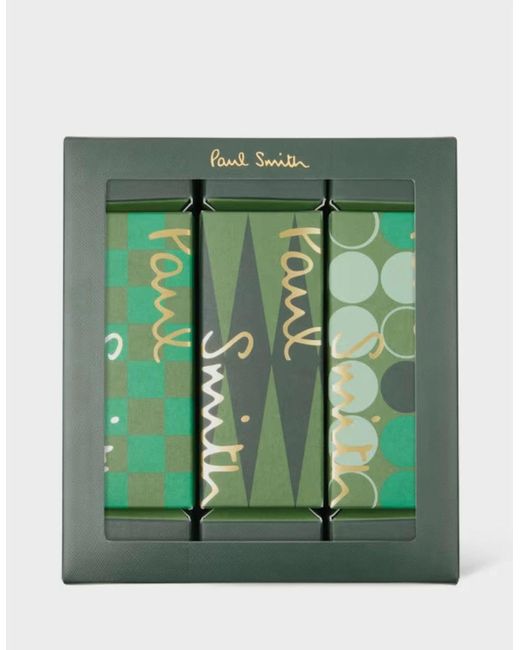 Paul Smith Green 3 Pack Sig Cracker Socks 1A Mix_1 for men
