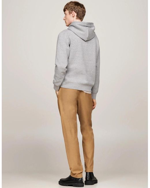 Tommy Hilfiger Gray Essential Fleece Hoodie for men