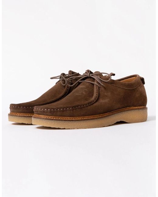 Oliver Sweeney Brown Marana Calf Suede Moccasin Shoes for men