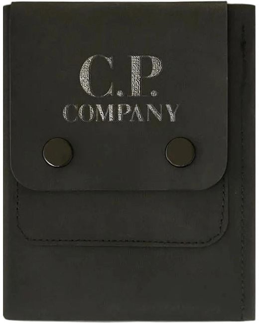 C P Company Black Hypalon Wallet for men