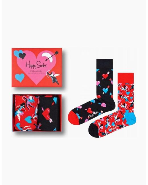 Happy Socks Red 2-Pack I Love You Socks Gift Box for men