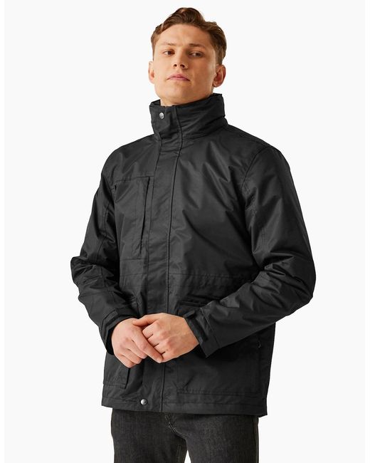 Regatta Black Professional Hooded Padded Jacket for men