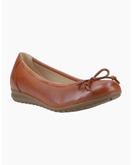 Hush Puppies Brown Lucille Bow Ballerina Shoes