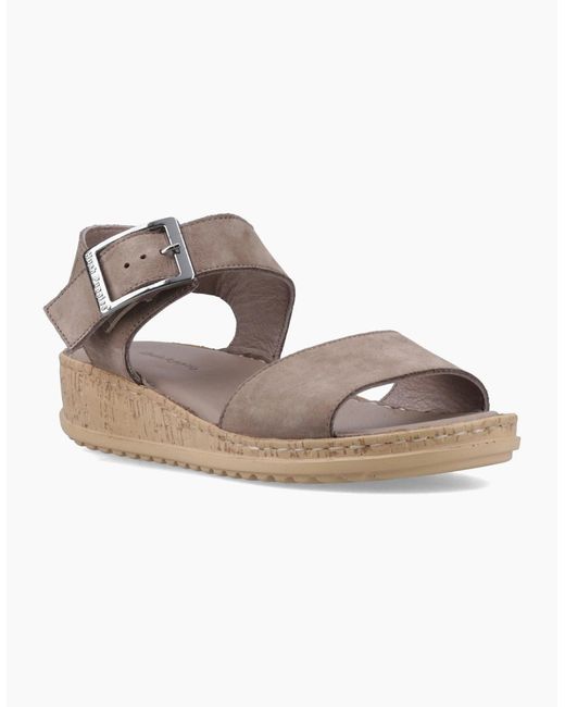 Hush Puppies Gray Ellie Ankle Strap Sandals