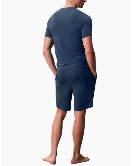 Lyle & Scott Blue Lounge Sets Shorts T-Shirt Sleepwear Half Pant Sport New Set for men