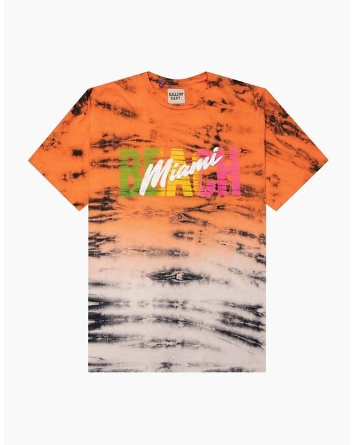 GALLERY DEPT. Orange Miami Beach Tee Tie Dye Top for men