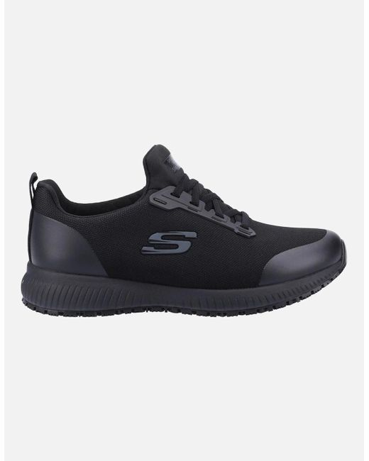 Skechers Black Squad Wide Slip Resistant Safety Shoes