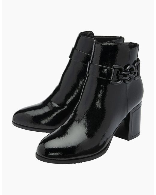 Lotus Black Amarin Ankle Boots