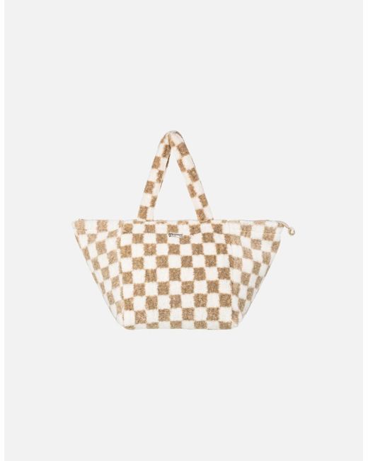 Billabong White Dreamaway Sherpa Tote Bag