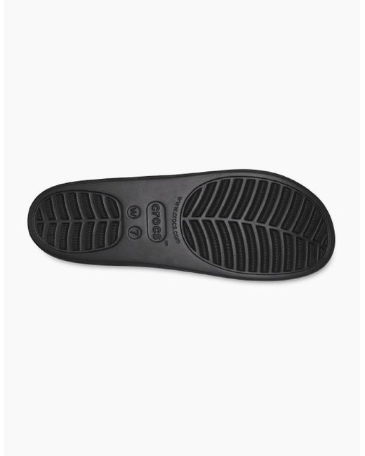 CROCSTM Black Baya Platform Open Toe Slides
