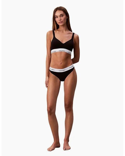 Calvin Klein Black Icon Cotton Modal Lift Bralette