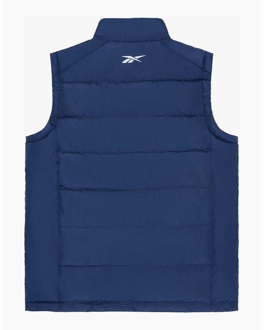 Reebok Blue Rb1572 Reversible Puffer Vest for men